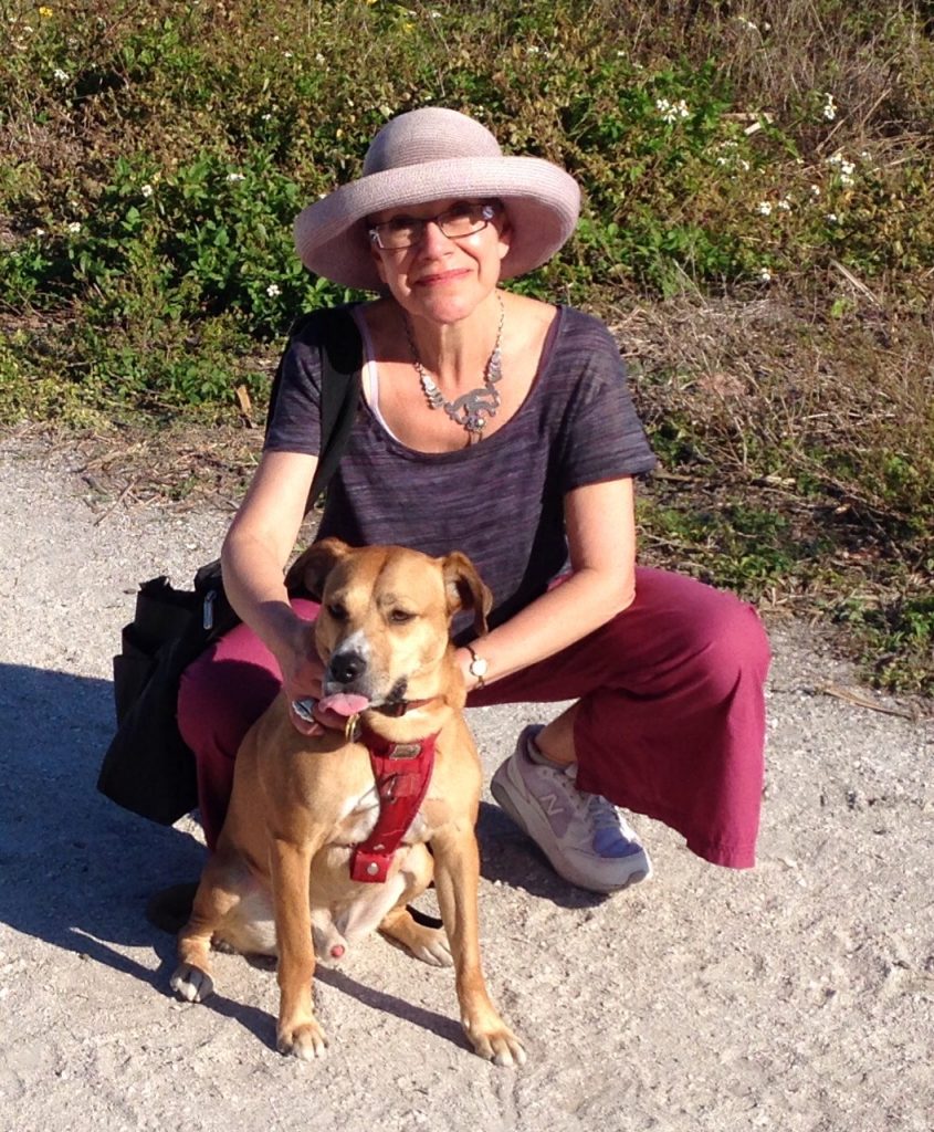 Rona Maynard motivationa; speakere and her dog Casey